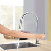 [31359002] Single-Handle Pull Down Kitchen Faucet Dual Spray 1.75 GPM (6.6 L/min) with Touch Technology - GROHE StarLight Chrome
