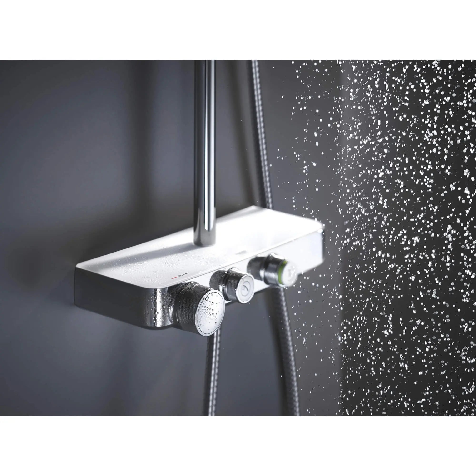 Thermostatic Shower System // GROHE STARLIGHT CHROME // 1041_26511000-shower-system-with-thermostat-for-wall-mount-enviro-40_0_CDNwebp.webp