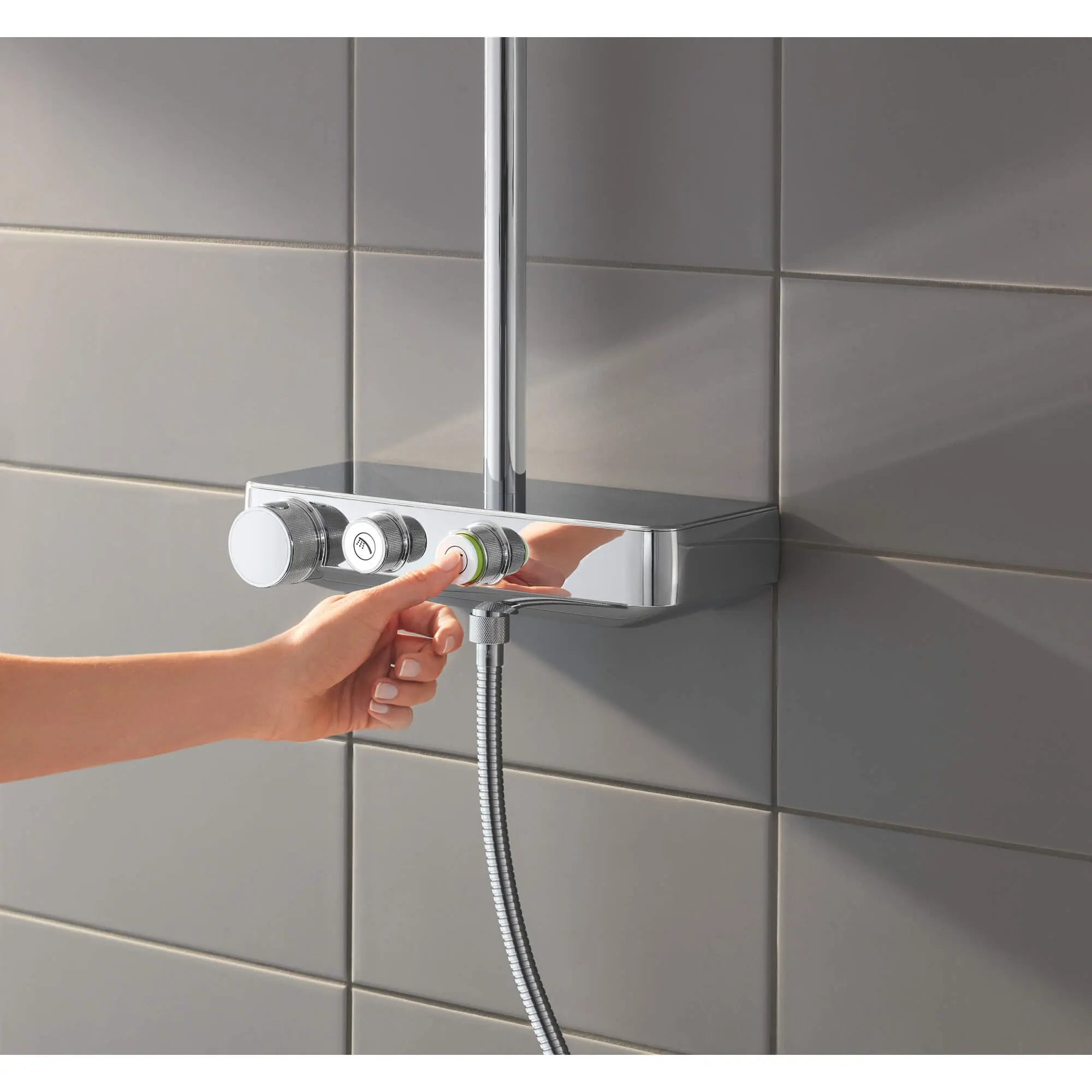 Thermostatic Shower System // GROHE STARLIGHT CHROME // 1046_26511000-shower-system-with-thermostat-for-wall-mount-enviro-9_0_CDNwebp.webp