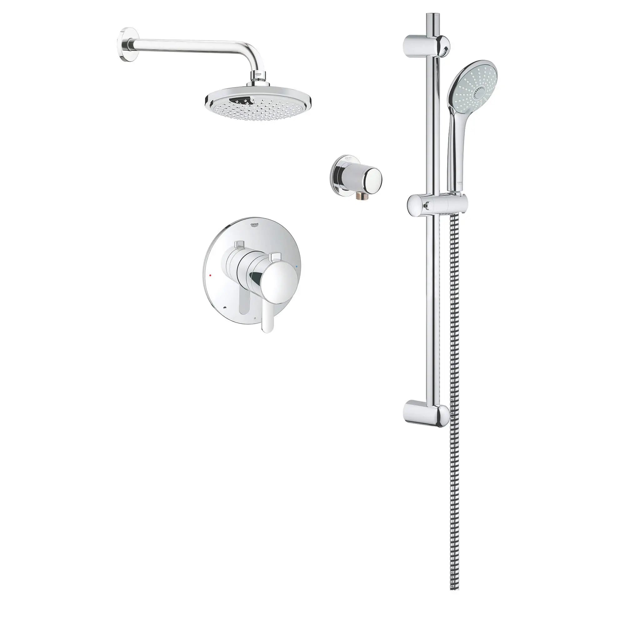 Cosmopolitan Pressure Balance Valve Dual Function Shower Kit, 20 L/min (5.3 gpm) // GROHE STARLIGHT CHROME // 11880_117166-rainshower-cosmopolitan-cosmopolitan-pbv-dual-function-shower-kit-starlight-chrome_0_CDNwebp.webp