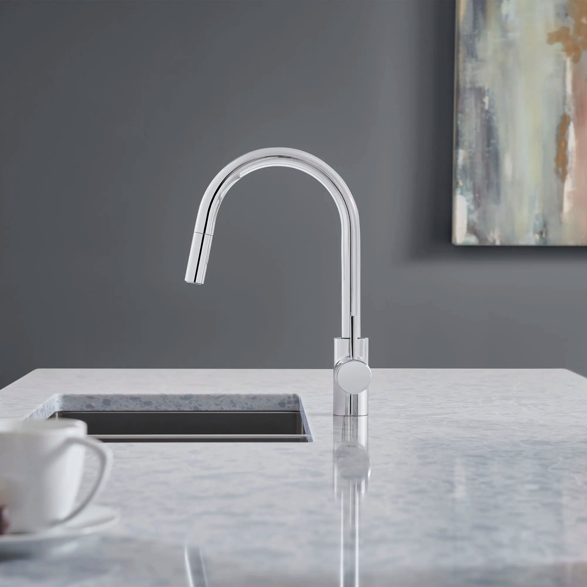 Concetto Single-Handle Pull-Down Kitchen Faucet Dual Spray 1.75 GPM (6.6 L/min) // SUPERSTEEL INFINITYFINISH // 120288_CONCETTO_32665003_Lifestyle_Image_URL.5_CDNwebp.webp