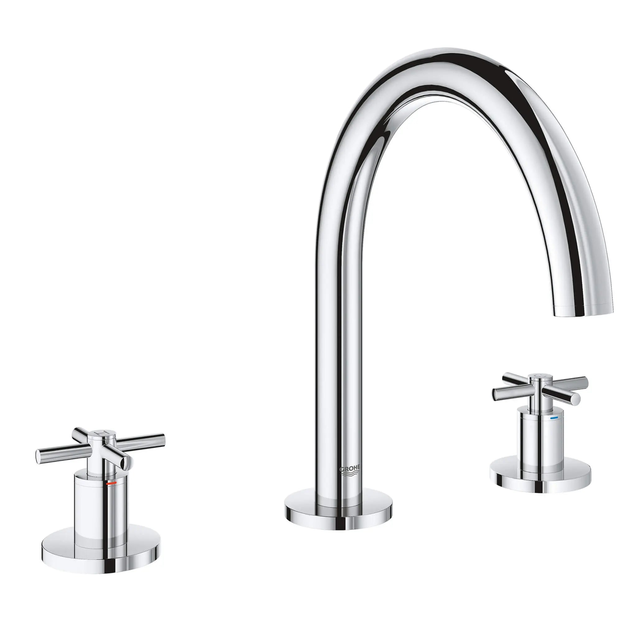 Cross Handles (Pair) // GROHE STARLIGHT CHROME // 12313_18033003-atrio-cross-handle-bath-starlight-chrome_0_CDNwebp.webp