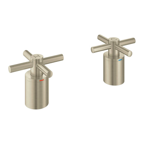 Cross Handles (Pair) - Brushed Nickel InfinityFinish