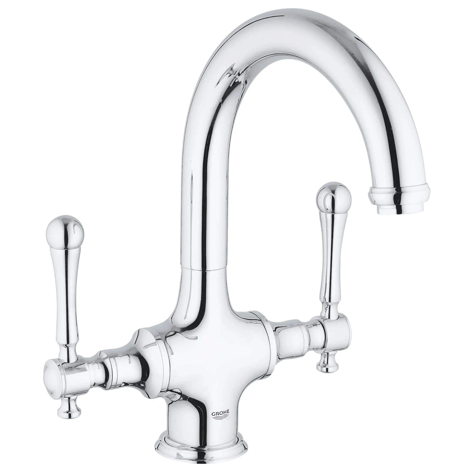 Cross Handles (Pair) // GROHE STARLIGHT CHROME // 12377_18173000-bridgeford-lever-handle-starlight-chrome_0_CDNwebp.webp