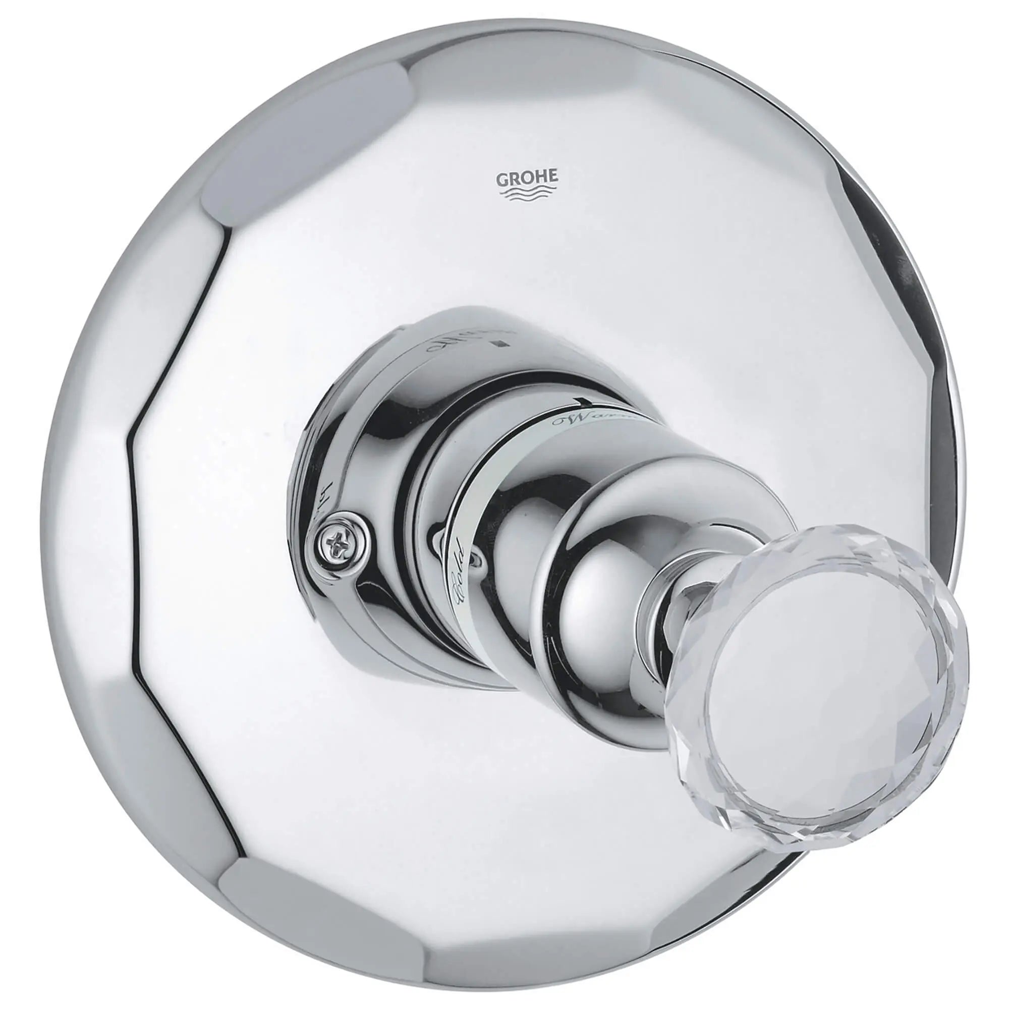 Pressure Balance Valve Trim // GROHE STARLIGHT CHROME/SWAROVSKI® CRYSTAL // 12577_19268vp0-kensington-pressure-balance-valve-trim-chrome-swarovski-crystal_0_CDNwebp.webp