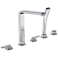 [19362000] Five-Hole Bathtub Faucet with Handshower - GROHE StarLight Chrome