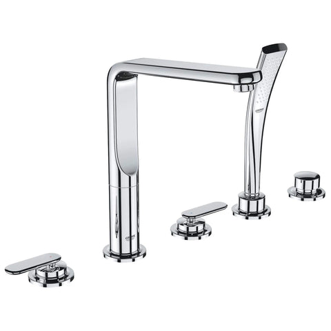 Five-Hole Bathtub Faucet with Handshower - GROHE StarLight Chrome