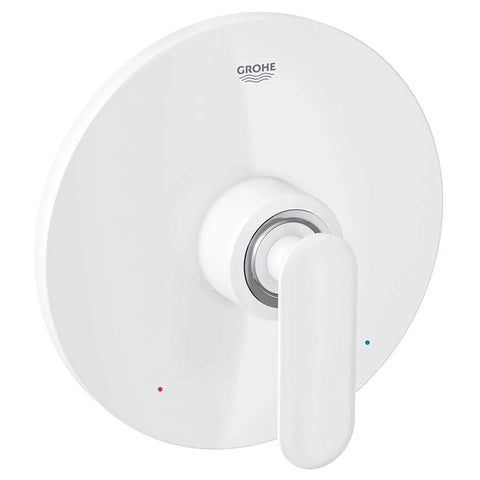 Single-Handle Pressure Balance Valve Trim Kit with Lever Handle - Moon White