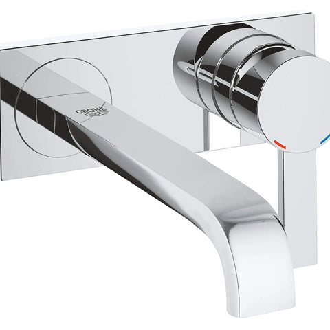 Single-Handle 2-Hole Wall Mount Vessel Medium Bathroom Faucet - 1.5 GPM - GROHE StarLight Chrome