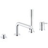 [19576002] 4-Hole Single-Handle Deck Mount Roman Tub Faucet with 1.75 GPM (6.6 L/min) Hand Shower - GROHE StarLight Chrome