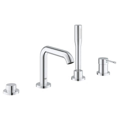 [19578001] 4-Hole Single-Handle Deck Mount Roman Tub Faucet with 2.0 GPM Hand Shower - GROHE StarLight Chrome