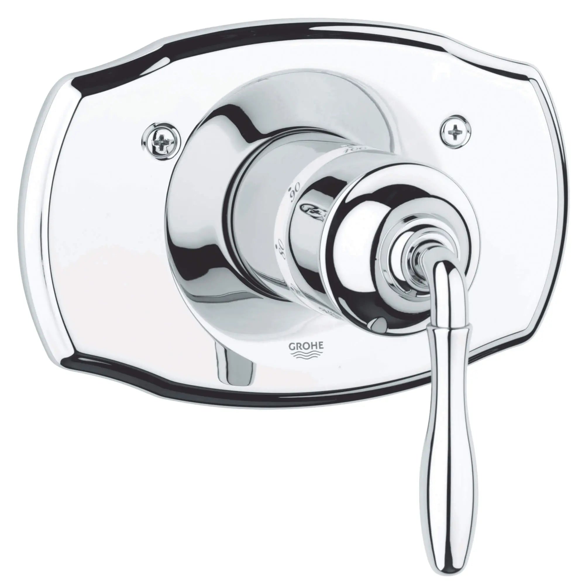 Central Thermostatic Valve Trim // GROHE STARLIGHT CHROME // 12734_19614000-seabury-thermostat-trim-starlight-chrome_0_CDNwebp.webp