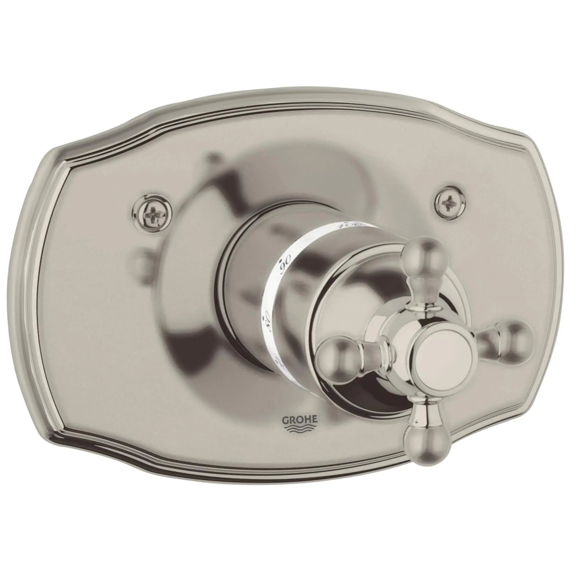 Central Thermostatic Valve Trim // BRUSHED NICKEL INFINITYFINISH // 12741_19615EN0-Geneva-Thermostat_Trim_0_CDNwebp.webp