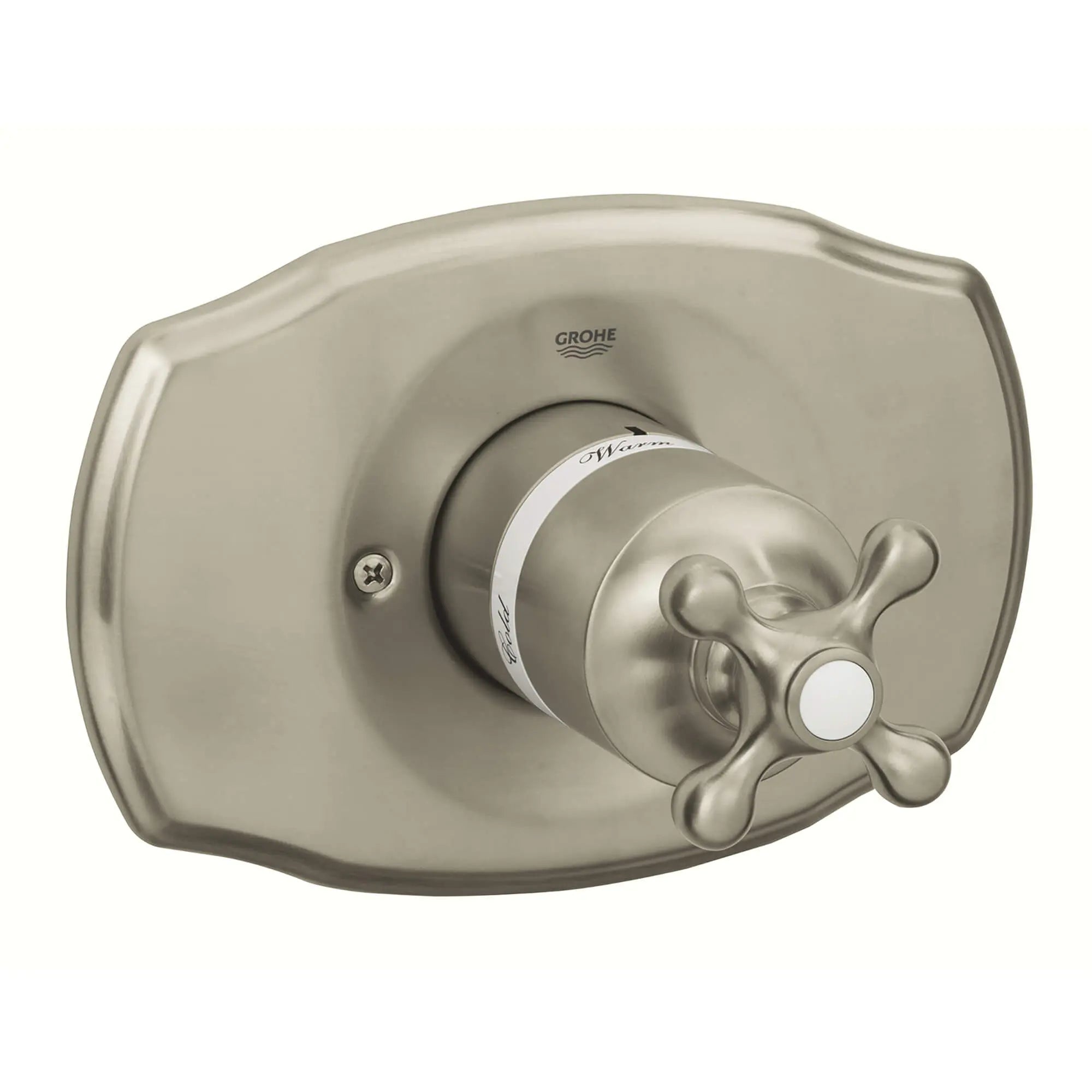 Pressure Balance Valve Trim with Cross Handle // BRUSHED NICKEL INFINITYFINISH // 12801_19707en0-seabury-pressure-balance-valve-trim-brushed-nickel-infinityfinish_0_CDNwebp.webp