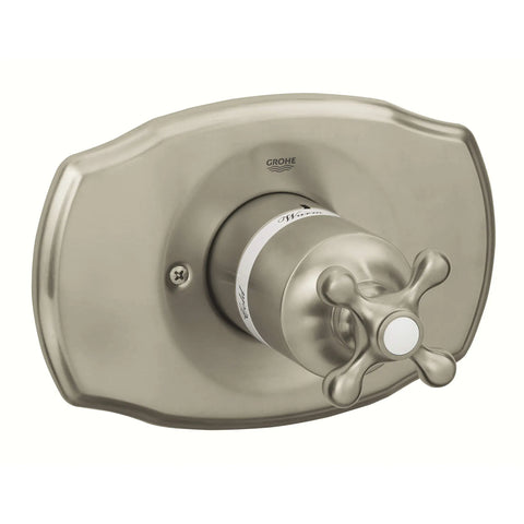 Pressure Balance Valve Trim with Cross Handle - Brushed Nickel InfinityFinish