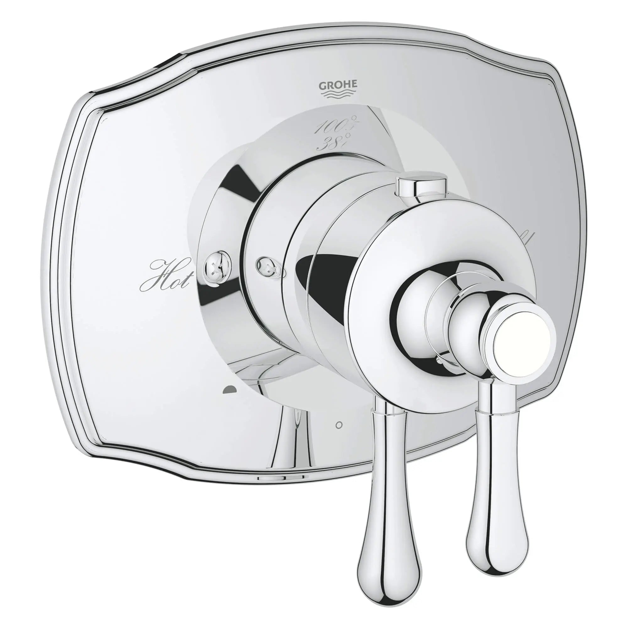 Dual Function Thermostatic Valve Trim // GROHE STARLIGHT CHROME // 12861_19825000-grohtherm-2000-authentic-dual-function-thermostatic-trim-with-control-module-starlight-chrome_0_CDNwebp.webp
