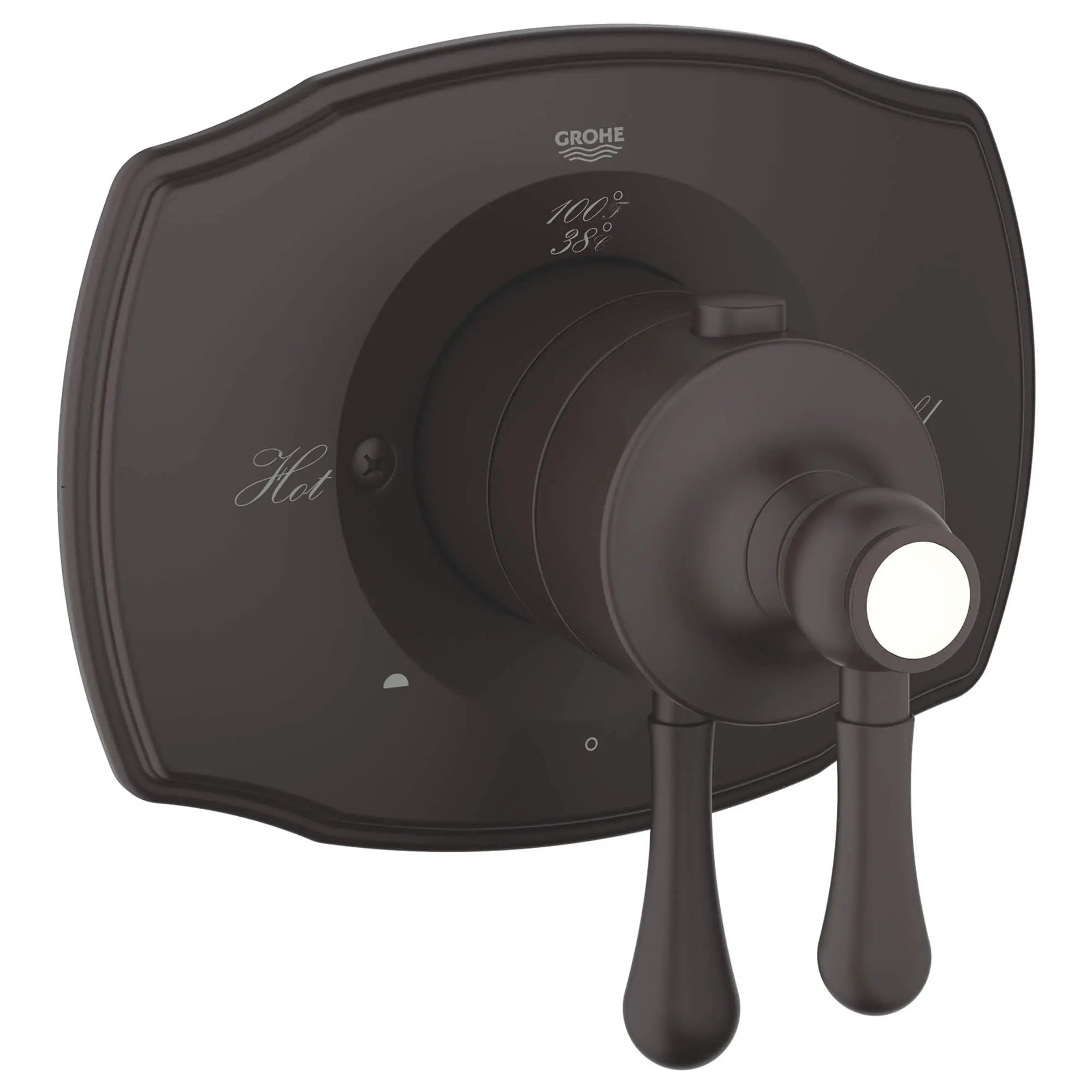 Dual Function Thermostatic Valve Trim // OIL RUBBED BRONZE // 12863_19825zb0-grohtherm-2000-authentic-dual-function-thermostatic-trim-with-control-module-oil-rubbed-bronze_0_CDNwebp.webp