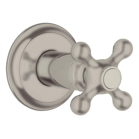 Volume Control Valve Trim with Cross Handle - Brushed Nickel InfinityFinish