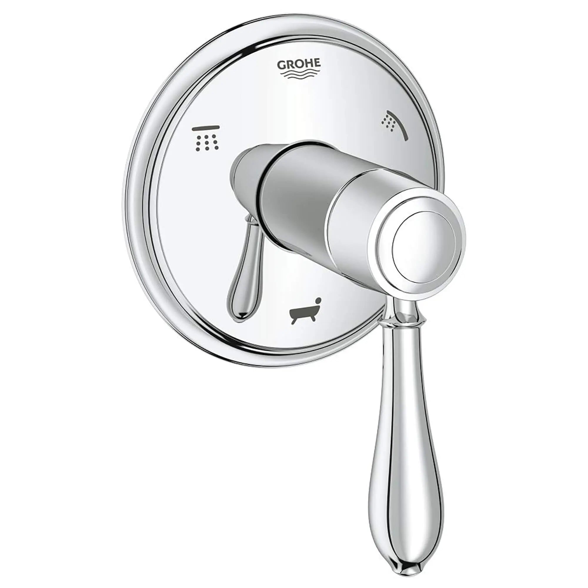 3-Way Diverter Trim // GROHE STARLIGHT CHROME // 13007_19955000-Fairborn-3-Way_Diverter_Trim_0_CDNwebp.webp