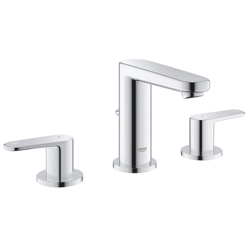 S-Size 8 in. Widespread 2-Handle 3-Hole Bathroom Faucet - 1.5 GPM - GROHE StarLight Chrome