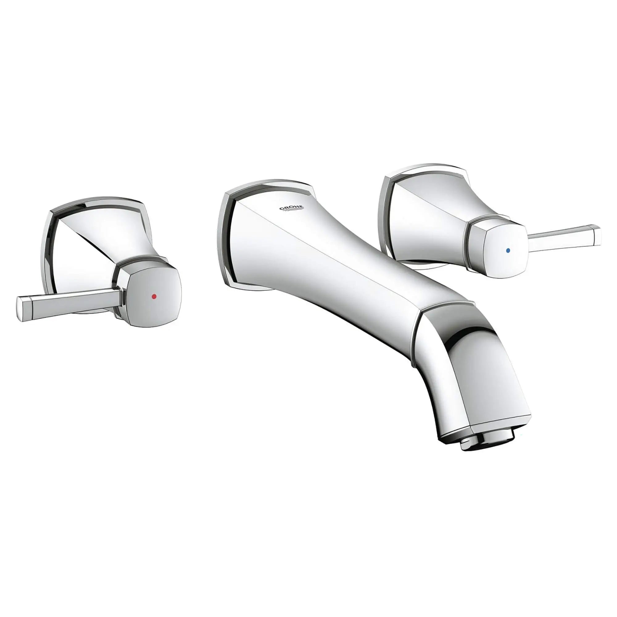 2-Handle Wall Mount Faucet 1.5 GPM // GROHE STARLIGHT CHROME // 13203_20416000-Grandera-8_Widespread_Two-Handle_Bathroom_Faucet_M-Size_0_CDNwebp.webp