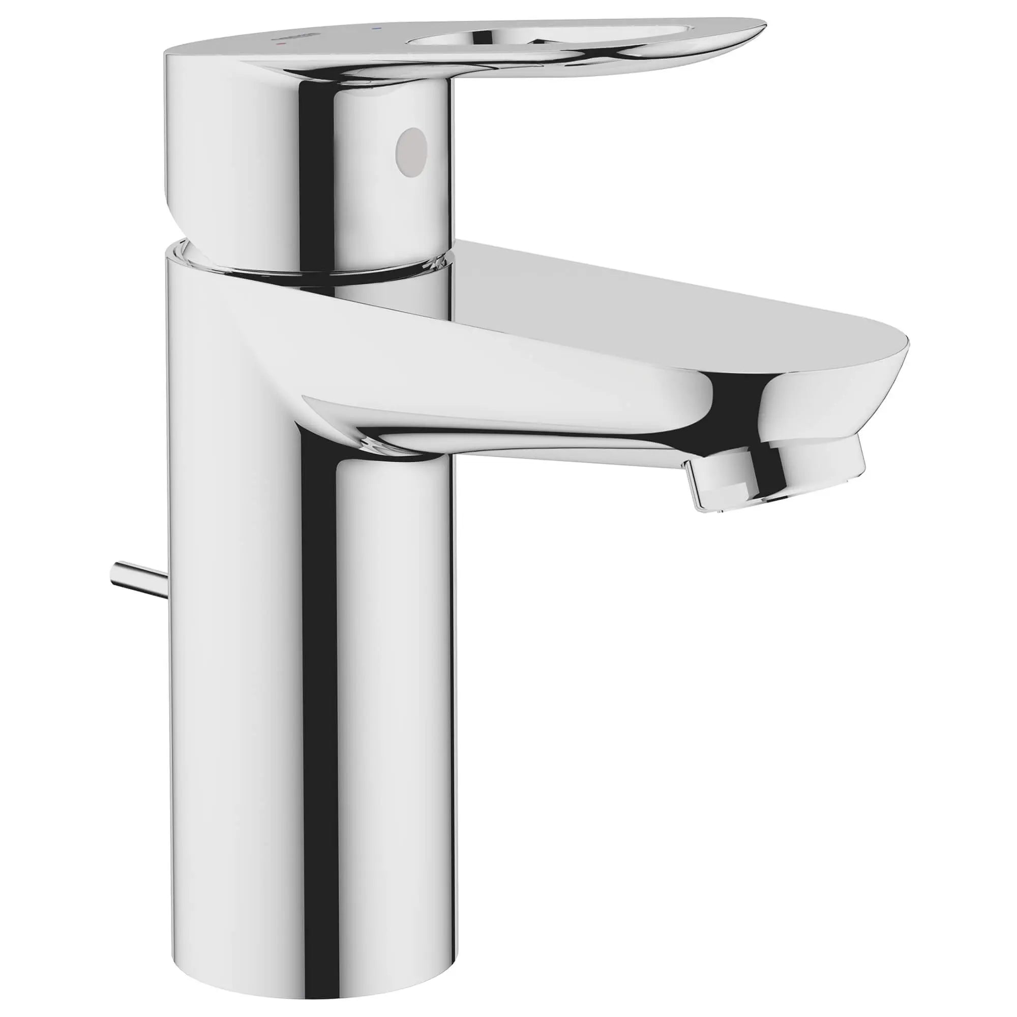 Single Hole Single-Handle S-Size Bathroom Faucet 1.5 GPM // GROHE STARLIGHT CHROME // 13397_23084000-bauloop-single-handle-bathroom-faucet-starlight-chrome_0_CDNwebp.webp