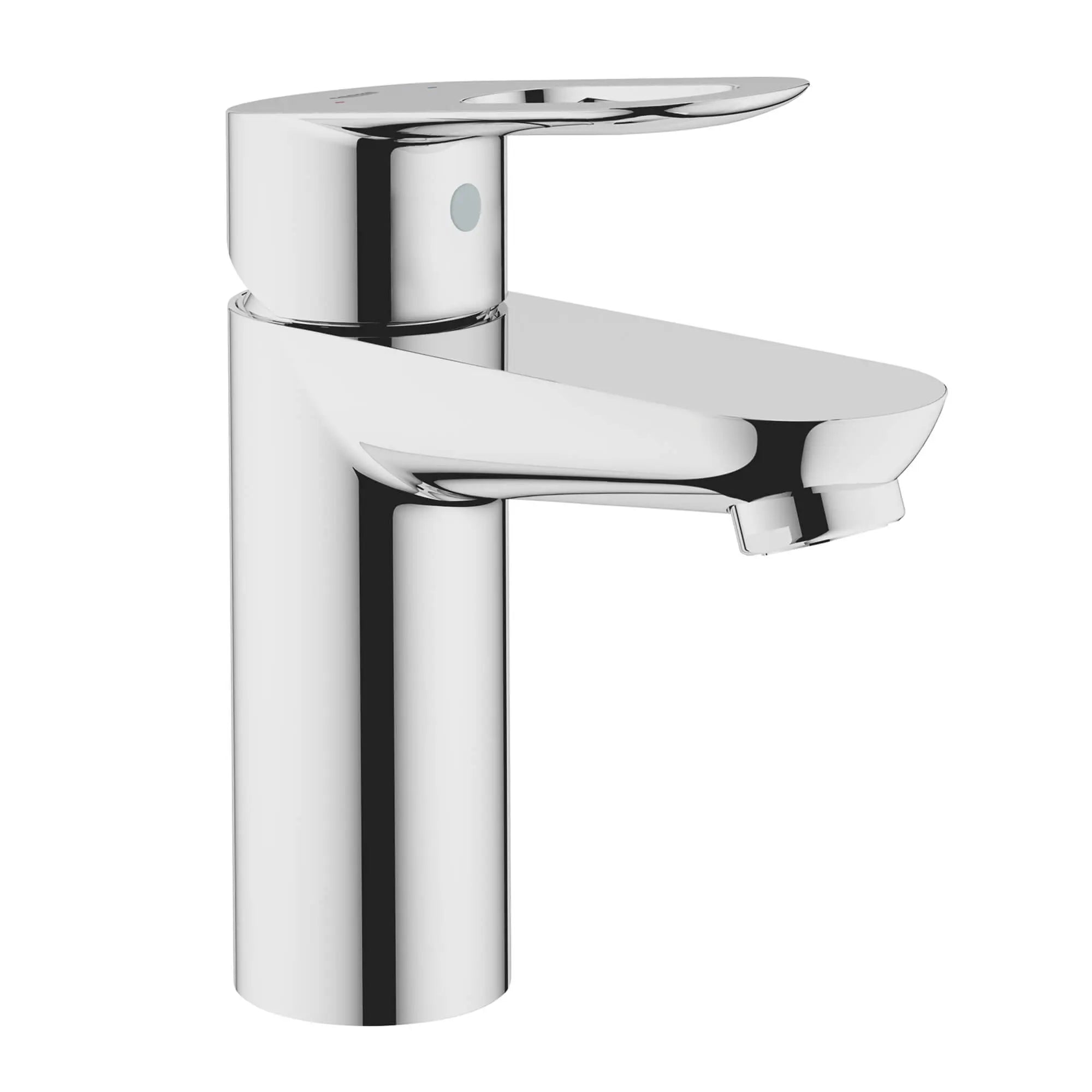 Single Hole Single-Handle S-Size Bathroom Faucet 1.5 GPM Less Drain // GROHE STARLIGHT CHROME // 13401_23085000-bauloop-single-handle-bathroom-faucet-starlight-chrome_0_CDNwebp.webp