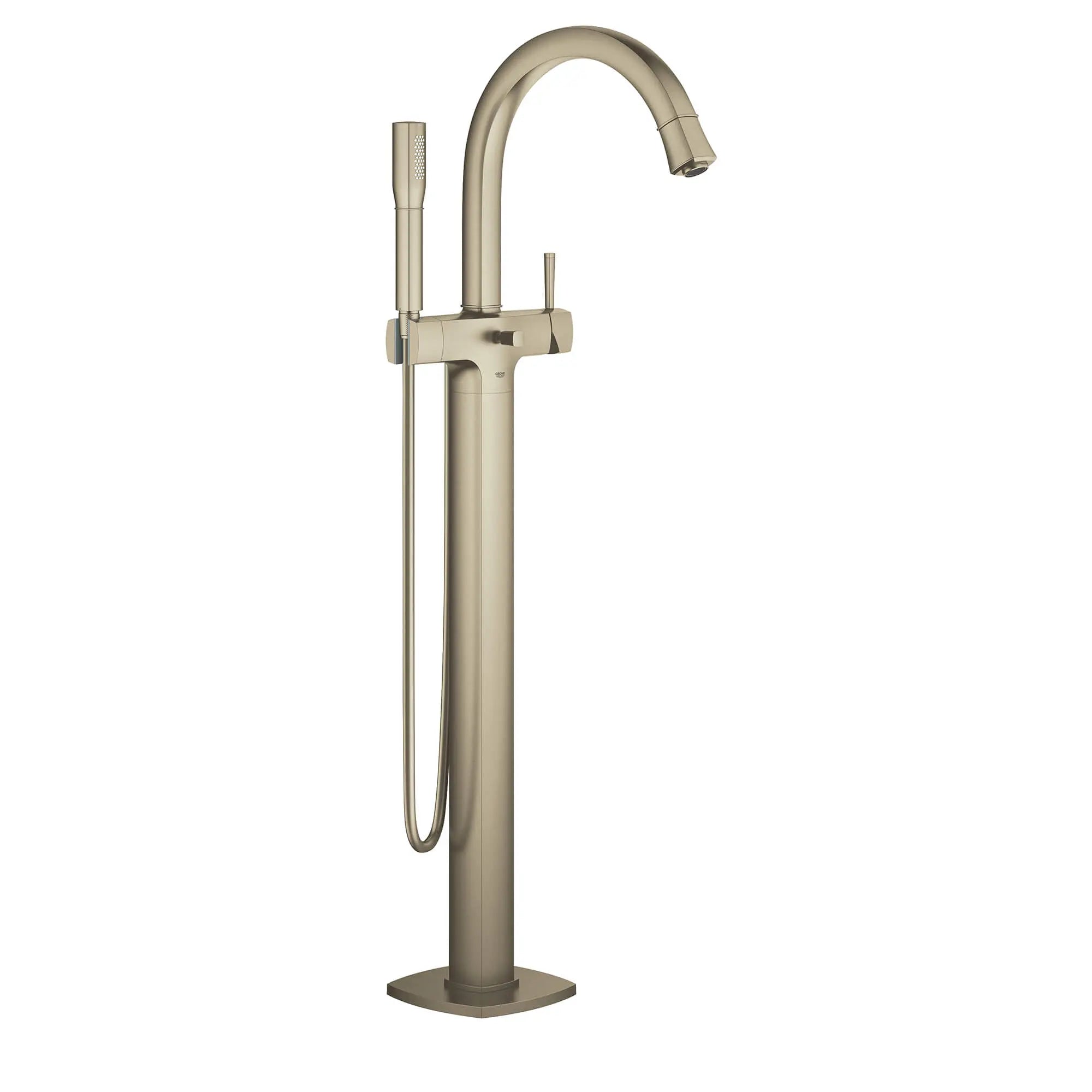 Single-Handle Freestanding Tub Faucet with 2.0 GPM Hand Shower // BRUSHED NICKEL INFINITYFINISH // 13452_23318en0-grandera-floor-standing-tub-filler-brushed-nickel-infinityfinish_0_CDNwebp.webp