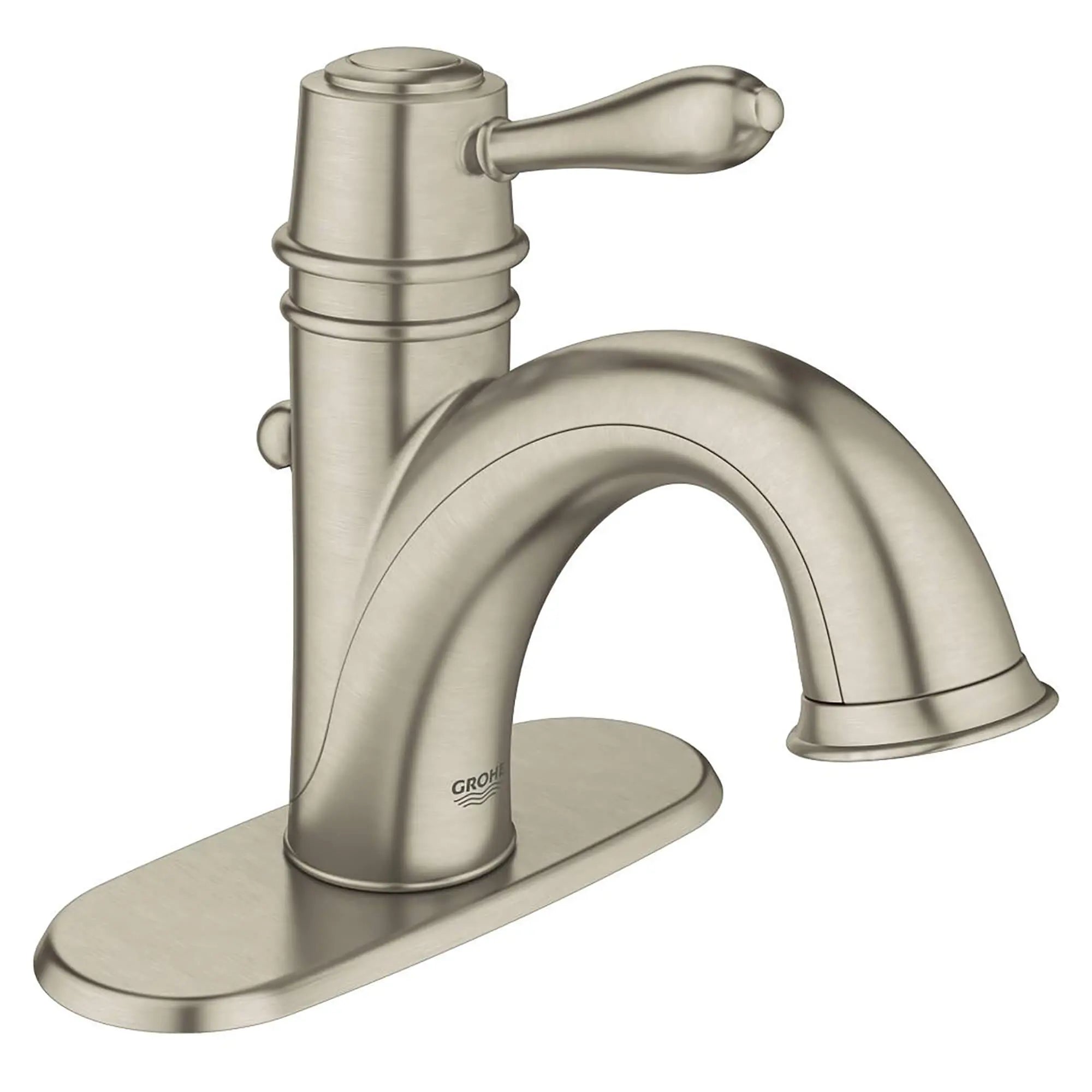 4-inch Centerset Single-Handle Bathroom Faucet 1.2 GPM // BRUSHED NICKEL INFINITYFINISH // 13464_23400EN0-Fairborn-Single-Handle_Bathroom_Faucet_0_CDNwebp.webp