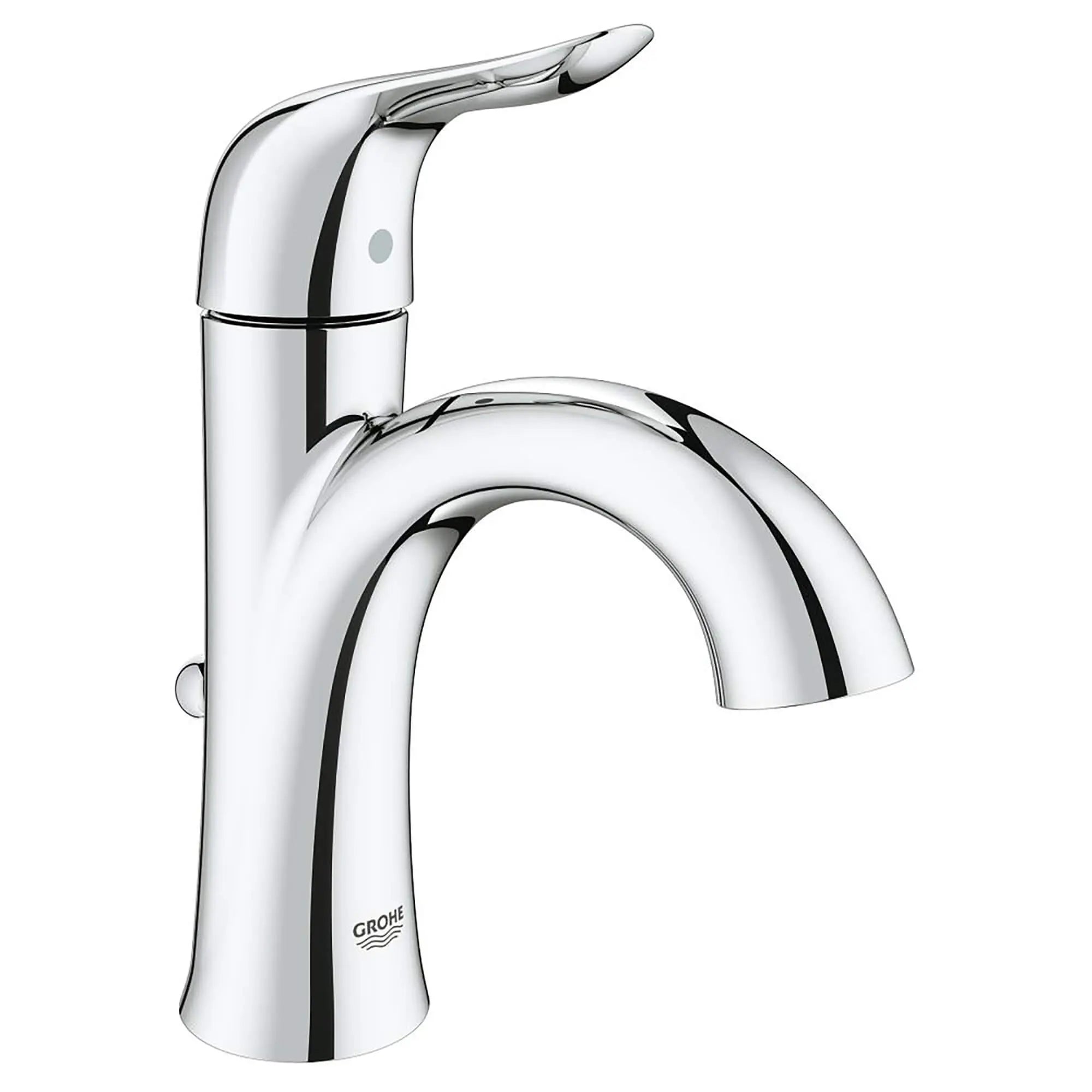 Single Hole Single-Handle S-Size Bathroom Faucet 1.2 GPM // GROHE STARLIGHT CHROME // 13468_2340100A-Agira-Single-Handle_Bathroom_Faucet_0_CDNwebp.webp