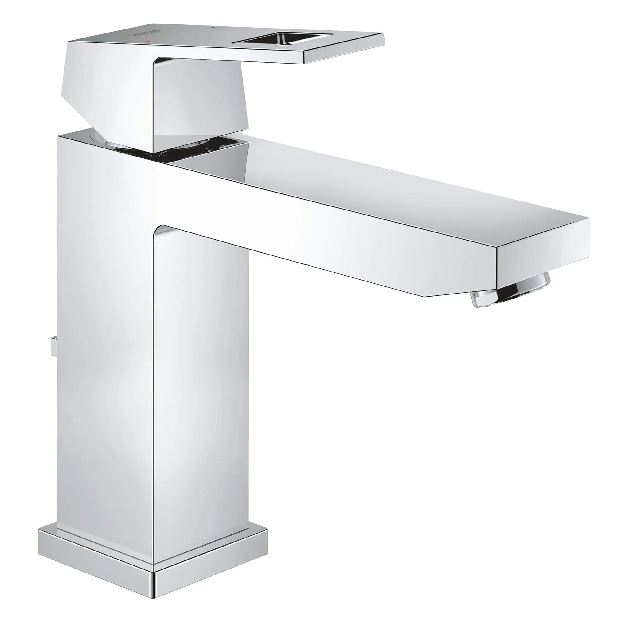 Single Hole Single-Handle M-Size Bathroom Faucet 1.5 GPM // GROHE STARLIGHT CHROME // 13478_23445000-eurocube-single-handle-bathroom-faucet-m-size-starlight-chrome_0_CDNwebp.webp