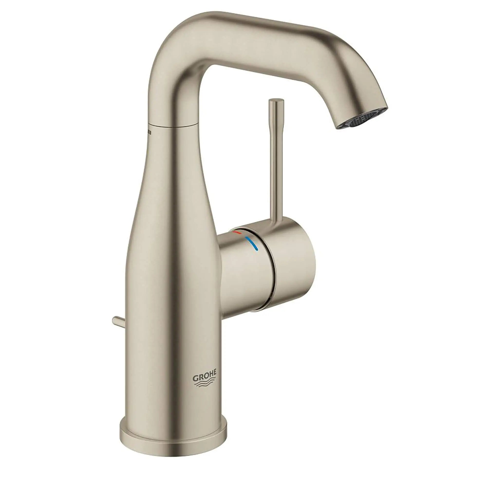 Side-Handle Centerset Bathroom Faucet M-Size // BRUSHED NICKEL INFINITYFINISH // 13485_23485EN1-Essence-Single-Handle_Bathroom_Faucet_M-Size_0_CDNwebp.webp
