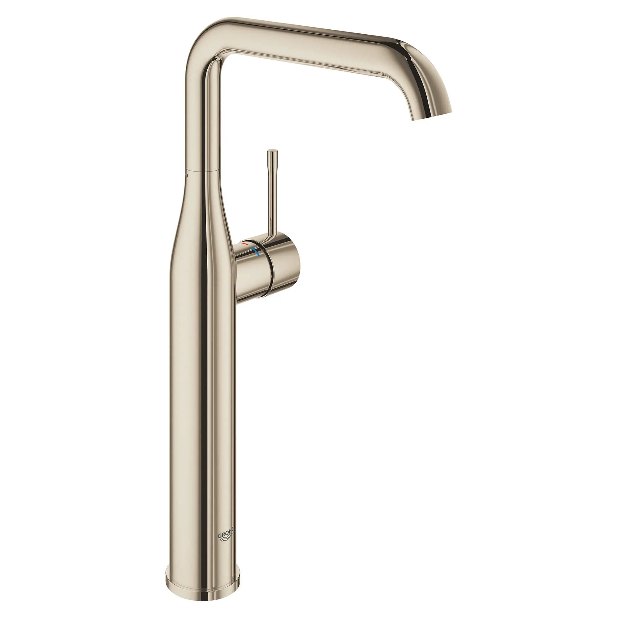 Single Hole Single-Handle Deck Mount Vessel Sink Faucet, 1.2 GPM (4.5 L/min) // POLISHED NICKEL INFINITYFINISH // 13505_23538bea-essence-single-hole-single-handle-vessel-bathroom-faucet-xl-size-polished-nickel_0_CDNwebp.webp