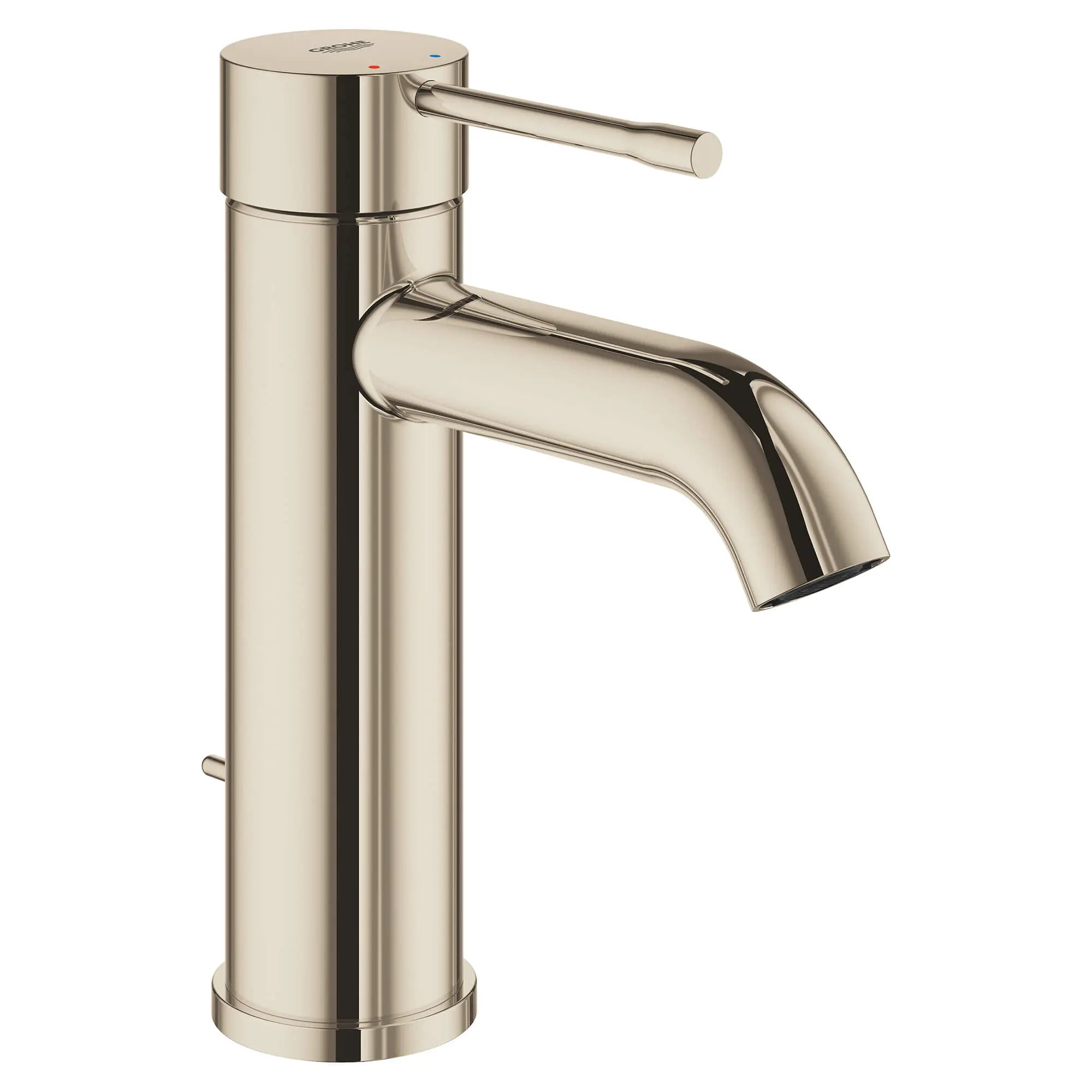 Single Hole Single-Handle S-Size Bathroom Faucet, 1.2 GPM (4.5 L/min) // POLISHED NICKEL INFINITYFINISH // 13518_23592bea-essence-single-handle-bathroom-faucet-s-size-polished-nickel_0_CDNwebp.webp