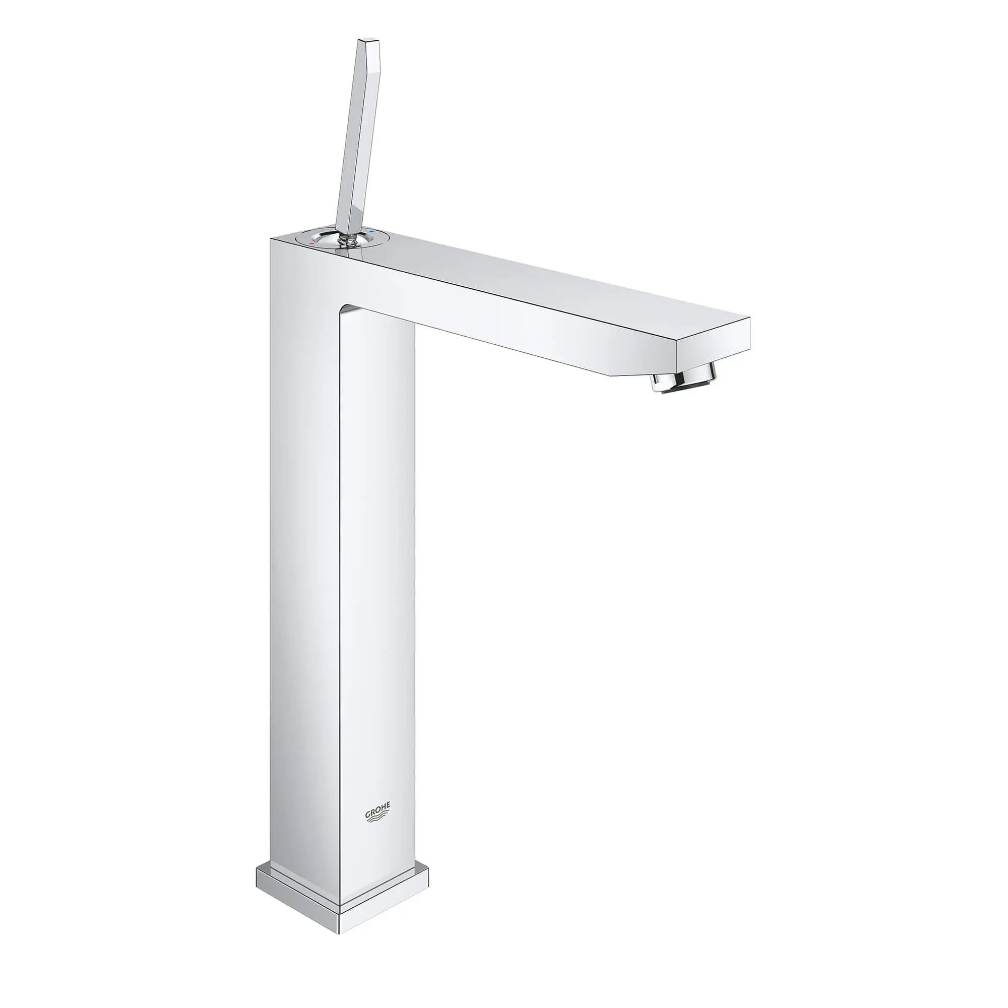 Single Hole Single-Handle Deck Mount Vessel Sink Faucet 1.2 GPM // GROHE STARLIGHT CHROME // 13527_23662000-eurocube-joy-single-handle-bathroom-faucet-xl-size-starlight-chrome_0_CDNwebp.webp