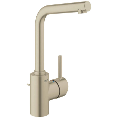 Single Hole Single-Handle L-Size Bathroom Faucet, 1.2 GPM (4.5 L/min) - Brushed Nickel InfinityFinish