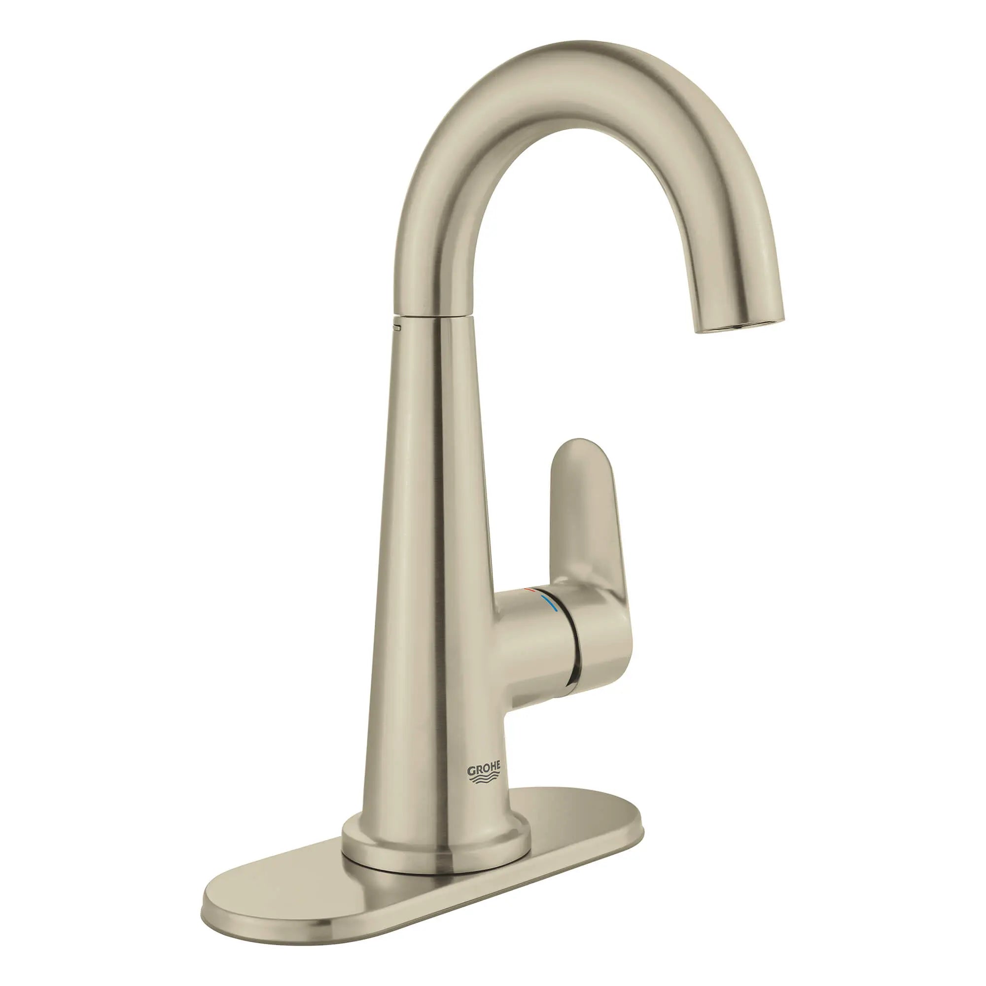 Veletto Single-Handle 4" Centerset Bathroom Faucet, 1.2 GPM (4.5 L/min) // BRUSHED NICKEL INFINITYFINISH // 13557_23837en0-veletto-single-handle-4-inch-centerset-bathroom-faucet-brushed-nickel-infinityfinish_0_CDNwebp.webp
