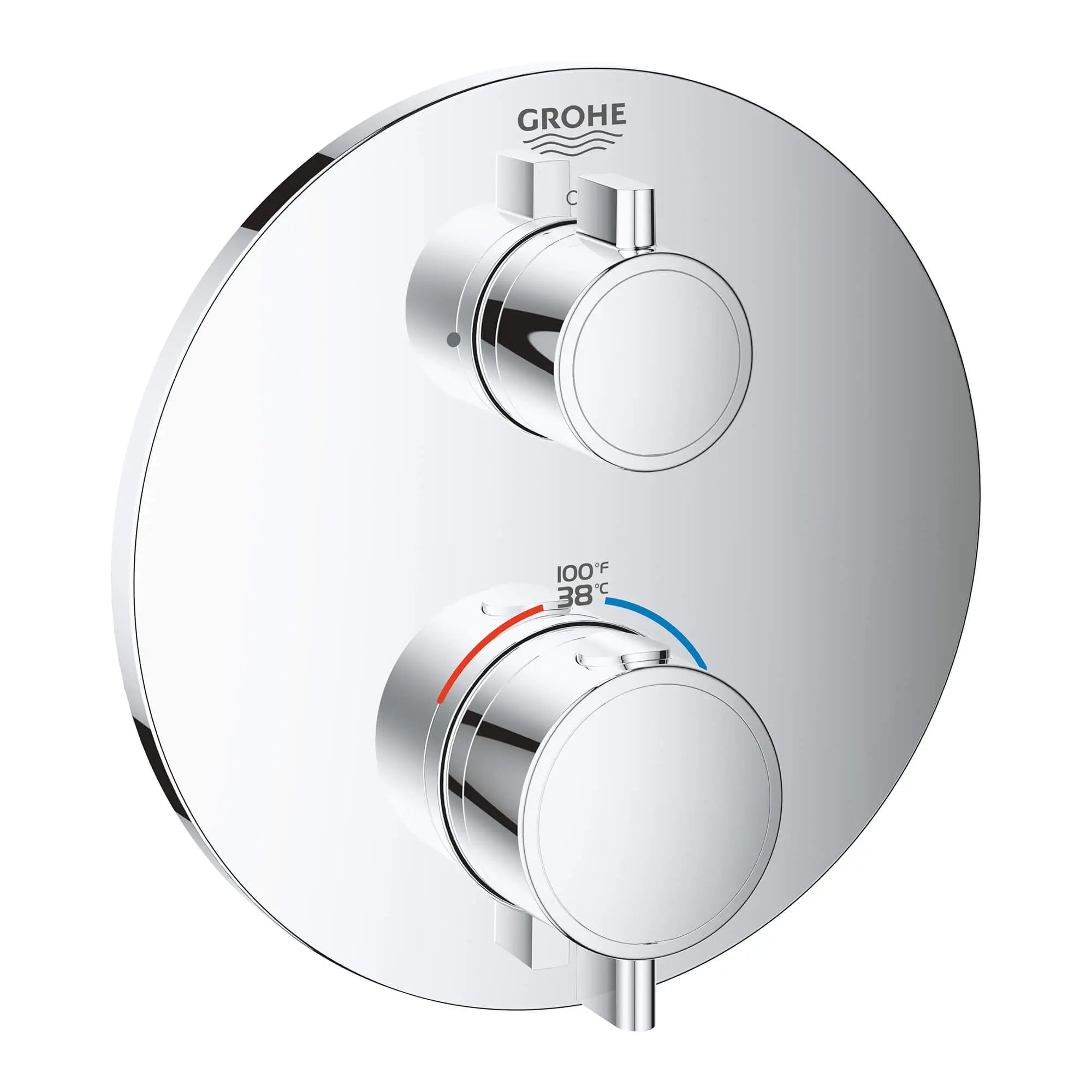 Single Function 2-Handle Thermostatic Valve Trim // GROHE STARLIGHT CHROME // 13602_24107000-grohtherm-single-function-2-handle-thermostatic-trim-starlight-chrome_0_CDNwebp.webp