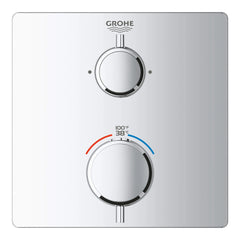 [24111000] Dual Function 2-Handle Thermostatic Valve Trim - GROHE StarLight Chrome