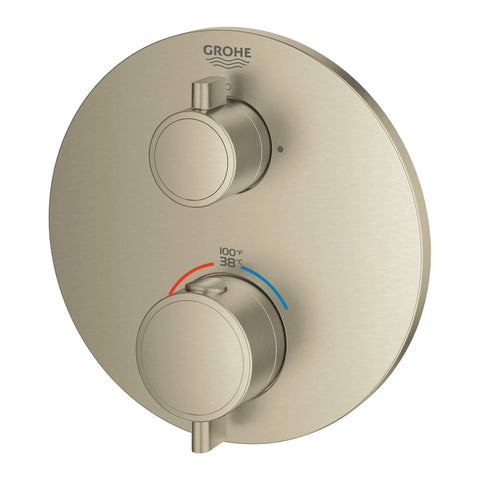 Dual Function 2-Handle Thermostatic Valve Trim - Brushed Nickel InfinityFinish