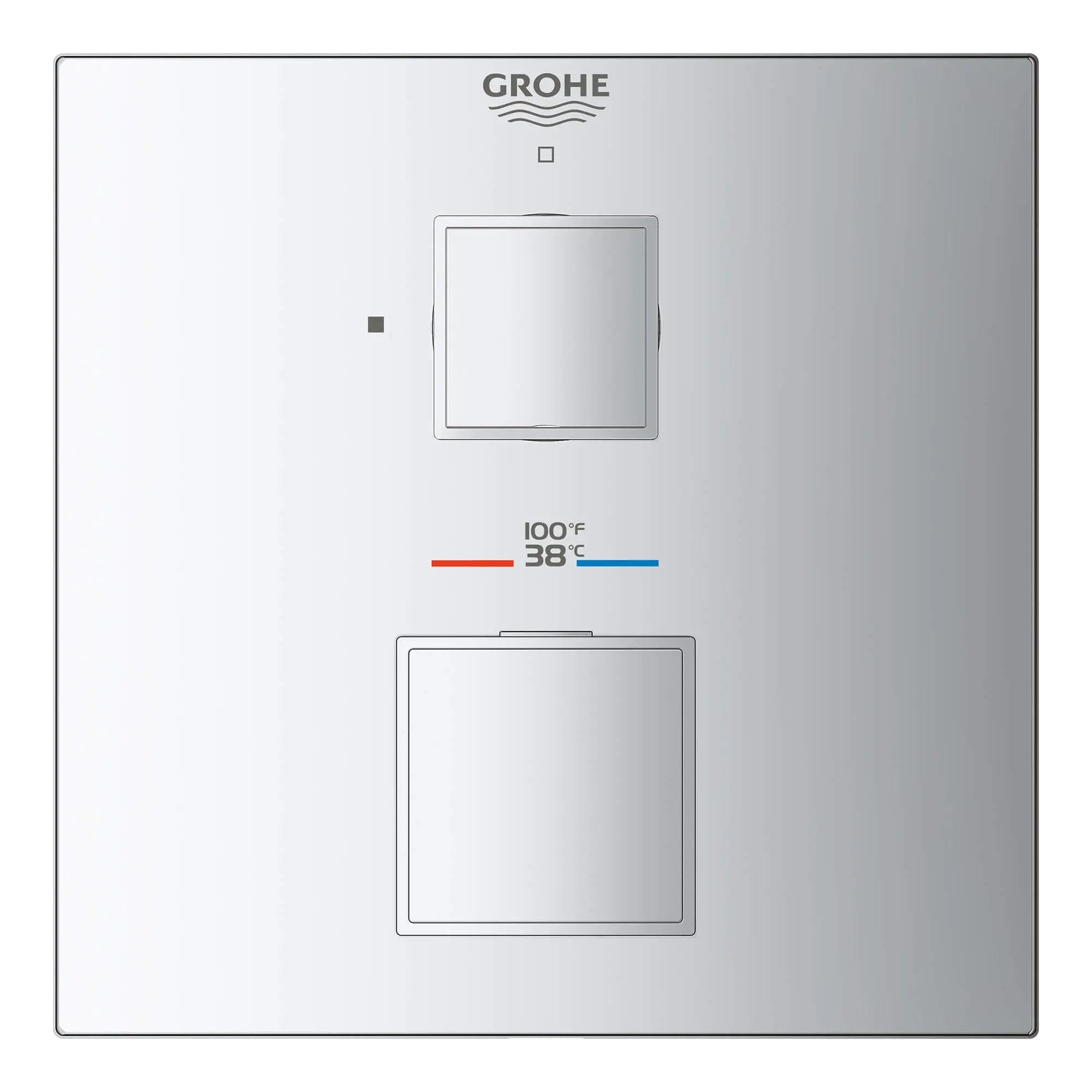 Single Function 2-Handle Thermostatic Valve Trim // GROHE STARLIGHT CHROME // 13636_24157000-grohtherm-cube-single-function-2-handle-thermostatic-trim-starlight-chrome-3_0_CDNwebp.webp