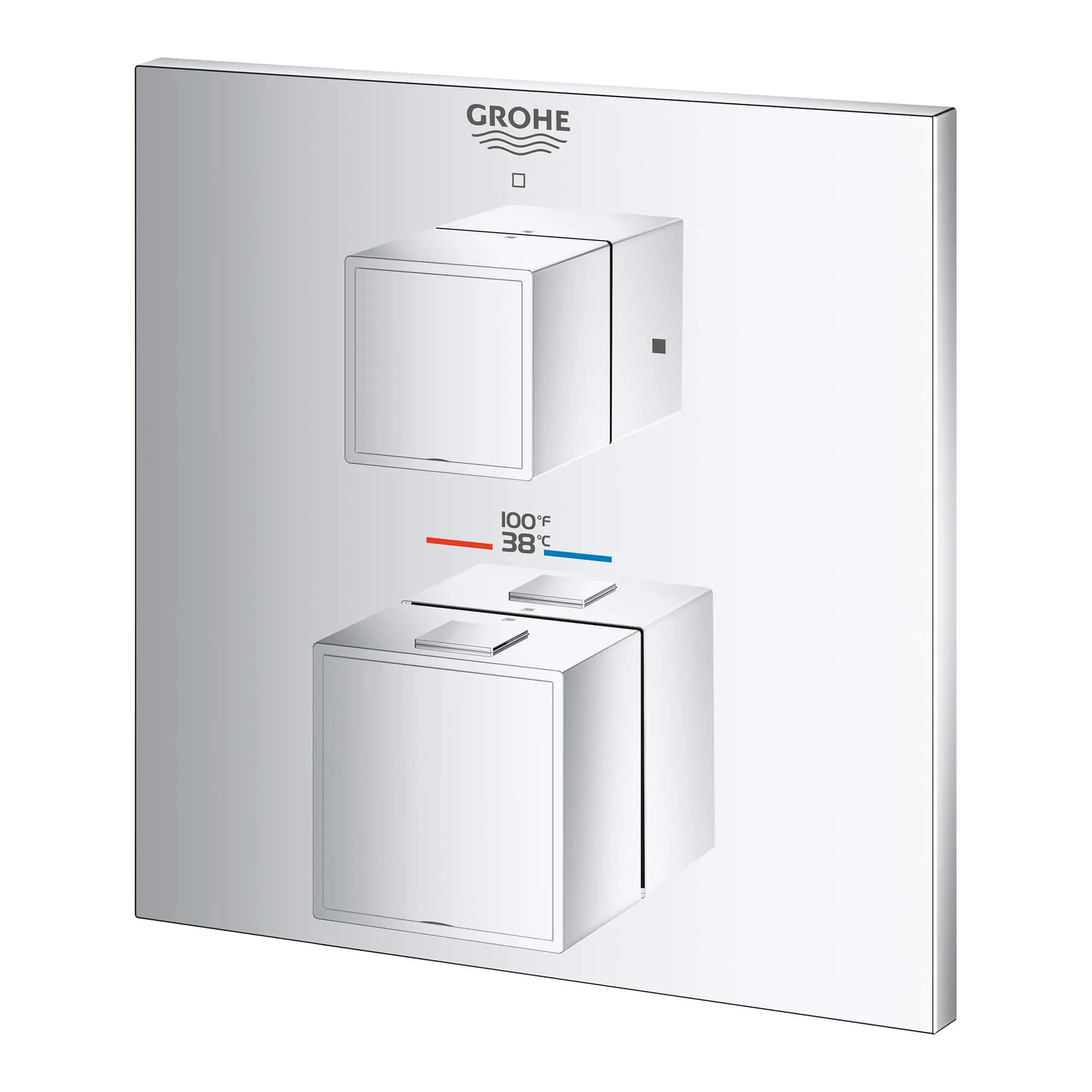 Dual Function 2-Handle Thermostatic Valve Trim // GROHE STARLIGHT CHROME // 13643_24158000-grohtherm-cube-dual-function-2-handle-thermostatic-trim-starlight-chrome-2_0_CDNwebp.webp