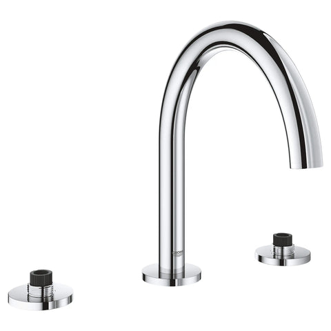 3-Hole 2-Handle Deck Mount Roman Tub Faucet - GROHE StarLight Chrome
