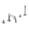 [25049000] 5-Hole 2-Handle Deck Mount Roman Tub Faucet with 2.5 GPM Hand Shower - GROHE StarLight Chrome