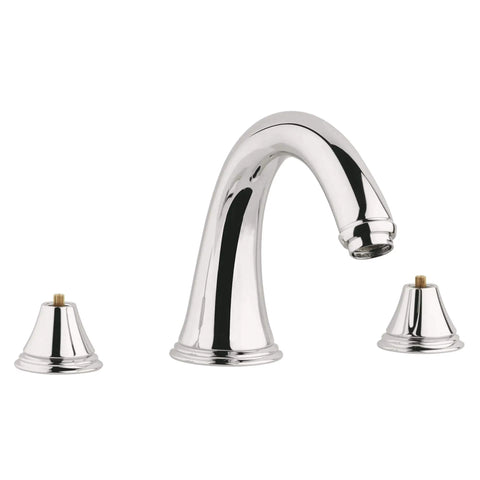 3-Hole 2-Handle Deck Mount Roman Tub Faucet - Polished Nickel InfinityFinish