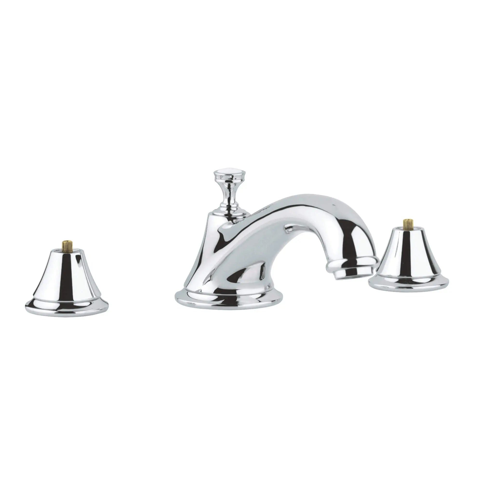 3-Hole 2-Handle Deck Mount Roman Tub Faucet // GROHE STARLIGHT CHROME // 13692_25055000-seabury-roman-bathtub-faucet-starlight-chrome_0_CDNwebp.webp