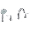 [25153000] Roman Tub Filler With 2.5 GPM Personal Hand Shower - GROHE StarLight Chrome