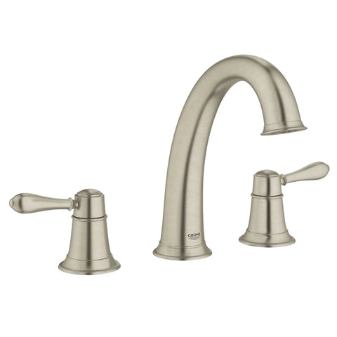 3-Hole 2-Handle Deck Mount Roman Tub Faucet - Brushed Nickel InfinityFinish