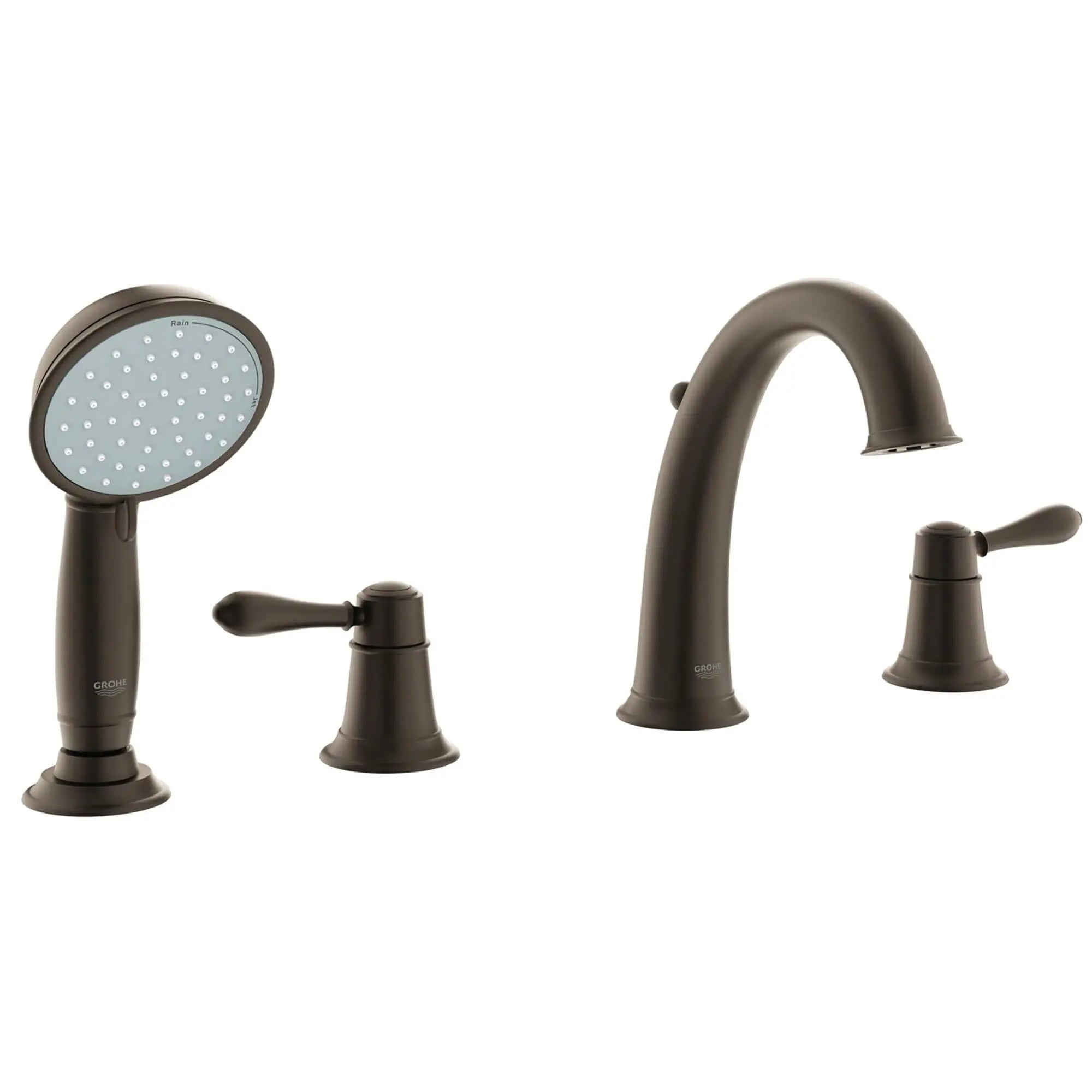 4-Hole 2-Handle Deck Mount Roman Tub Faucet with 2.0 GPM Hand Shower // OIL RUBBED BRONZE // 13736_25162ZB0-Fairborn-Four-Hole_Roman_Bathtub_Faucet_with_Handshower_0_CDNwebp.webp