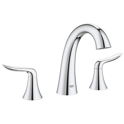 3-Hole 2-Handle Deck Mount Roman Tub Faucet - GROHE StarLight Chrome